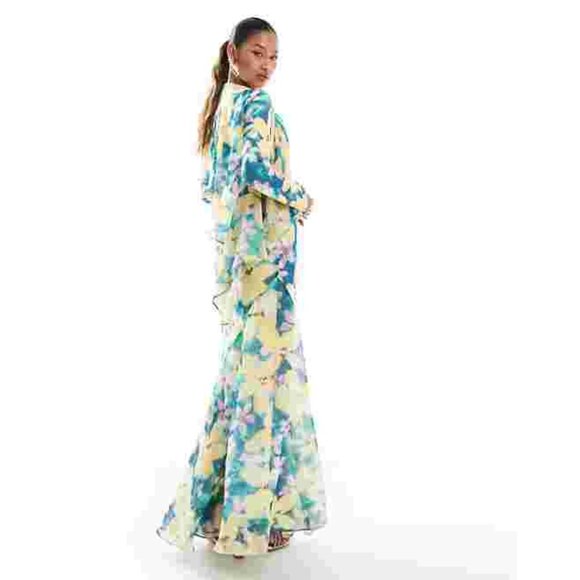 Daska long sleeve maxi dress floral 2 - Picture 2 of 15